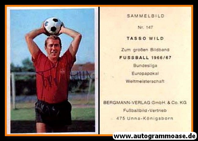 Autogramm Fussball | 1. FC Nürnberg | 1966 | Tasso WILD (Bergmann 147)