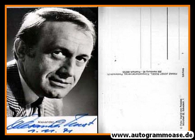 Autogramm Schauspieler | Alexander KERST | 1970er (Portrait SW Rüdel) Paleske