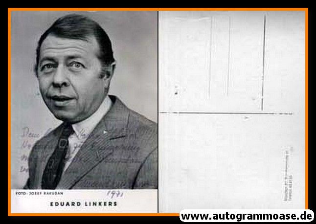 Autogramm Schauspieler | Eduard LINKERS | 1970er (Portrait SW) Rakusan