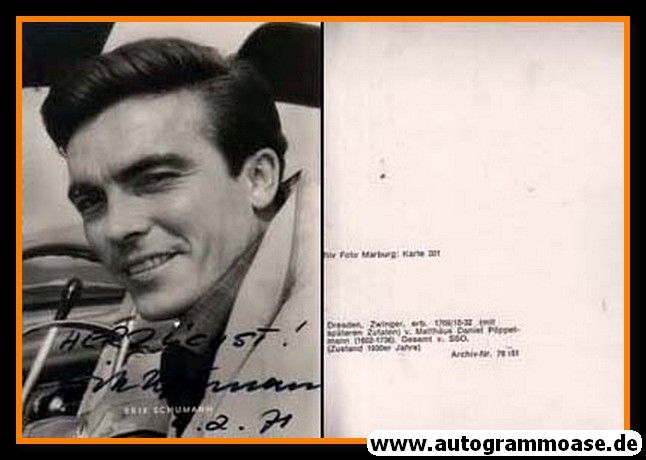 Autogramm Schauspieler | Erik SCHUMANN | 1960er (Portrait SW)