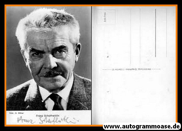Autogramm Schauspieler | Franz SCHAFHEITLIN | 1960er (Portrait SW Graphima)
