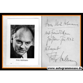 Autogramm Schauspieler | Fritz HELLMANN | 1970er (Portrait SW) _