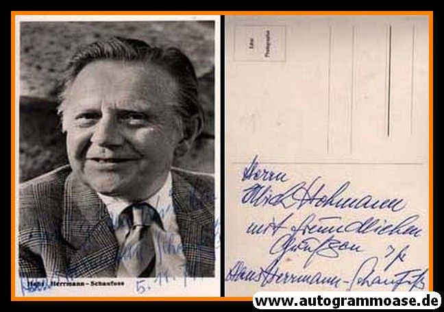 Autogramm Schauspieler | Hans-Hermann SCHAUFUSS | 1960er (Portrait SW)
