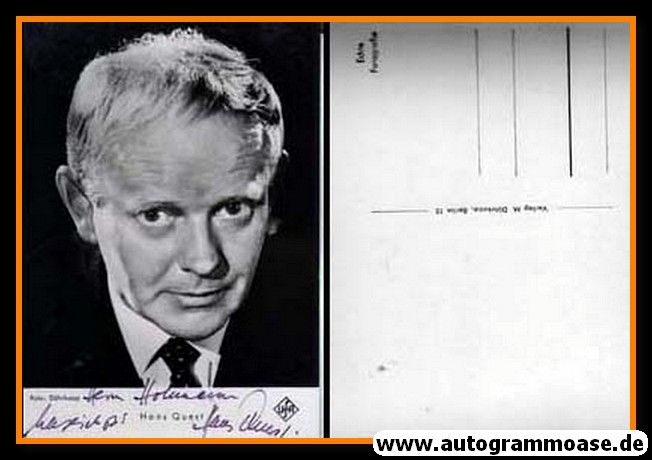 Autogramm Schauspieler | Hans QUEST | 1960er (Portrait SW UFA)