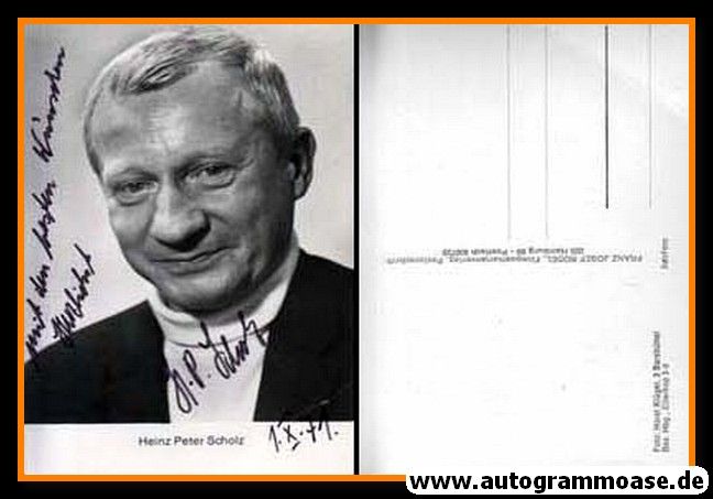 Autogramm Schauspieler | Heinz Peter SCHOLZ | 1970er (Portrait SW Rüdel)
