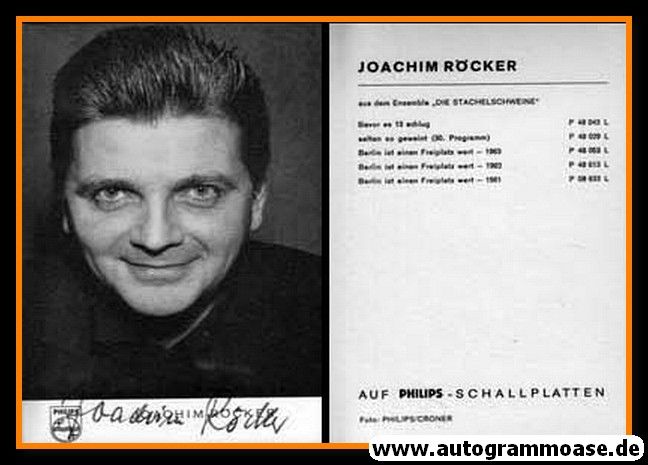 Autogramm Schauspieler | Joachim RÖCKER | 1970er (Portrait SW) Philips