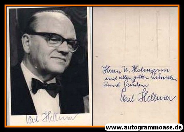 Autogramm Schauspieler | Karl HELLMER | 1970er (Portrait SW)