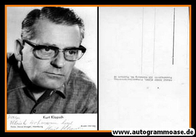 Autogramm Schauspieler | Kurt KLOPSCH | 1970er (Portrait SW Rüdel) Klügel