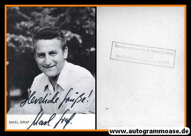 Autogramm Schauspieler | Maxl GRAF | 1970er (Portrait SW)
