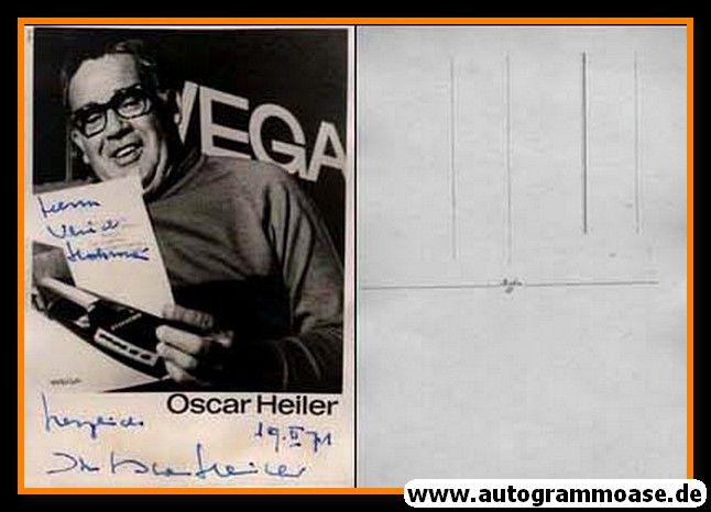 Autogramm Schauspieler | Oscar HEILER | 1970er (Portrait SW)