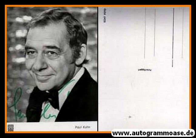 Autogramm Piano | Paul KUHN | 1980er (Portrait SW SFB)