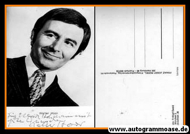 Autogramm Schauspieler | Walter HOOR | 1970er (Portrait SW Rüdel) Ewald