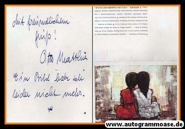 Autogramm Schauspieler | Otto MATTHIES | 1970er (Weihnachtskarte)