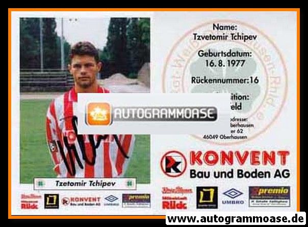 Autogramm Fussball | Rot-Weiss Oberhausen | 1999 | Tzvetomir TCHIPEV