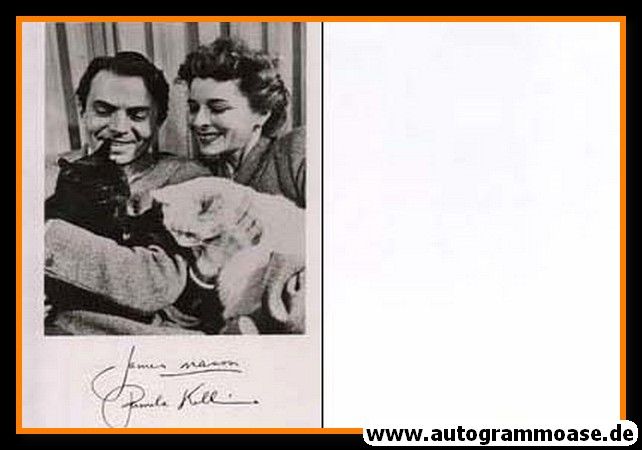 Autogramme Film (UK) | James MASON + Pamela KELLINO | 1949 Druck "The Cats In Our Lives"