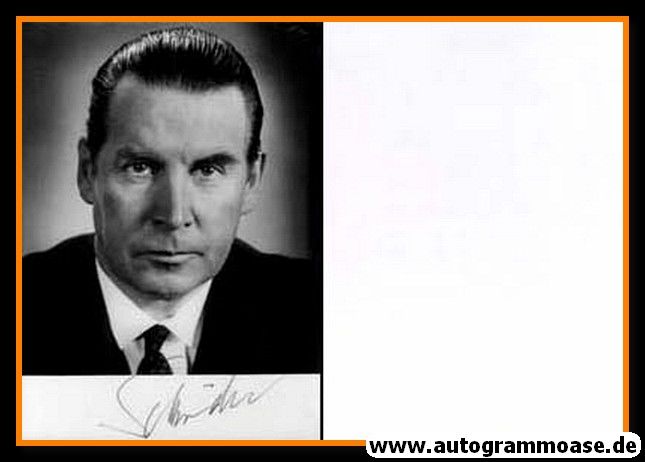 Autogramm Politik | CDU | Gerhard SCHRÖDER | 1960er (Portrait SW) 2 + Brief