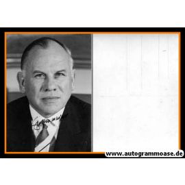 Autogramm Politik | CDU | Eugen GERSTENMAIER | 1950er (Portrait SW) 2 Bundestagspräsident
