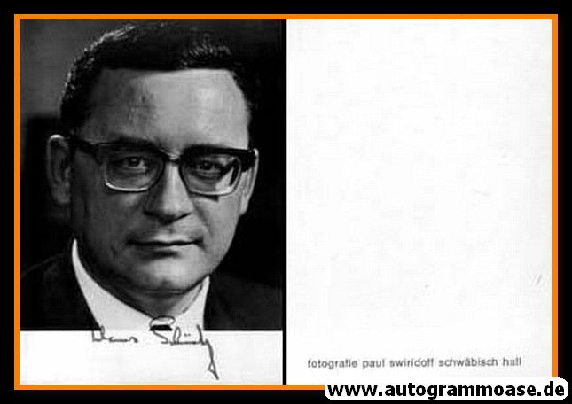 Autogramm Politik | SPD | Klaus SCHÜTZ | 1970er (Portrait SW) 2 OB Berlin
