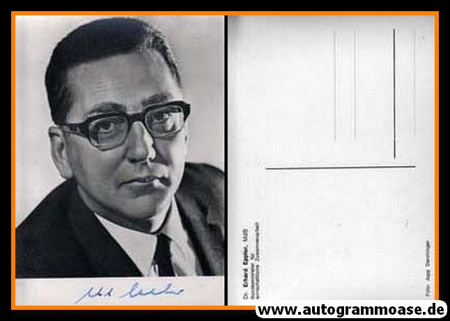 Autogramm Politik | SPD | Erhard EPPLER | 1970er (Portrait SW) 1