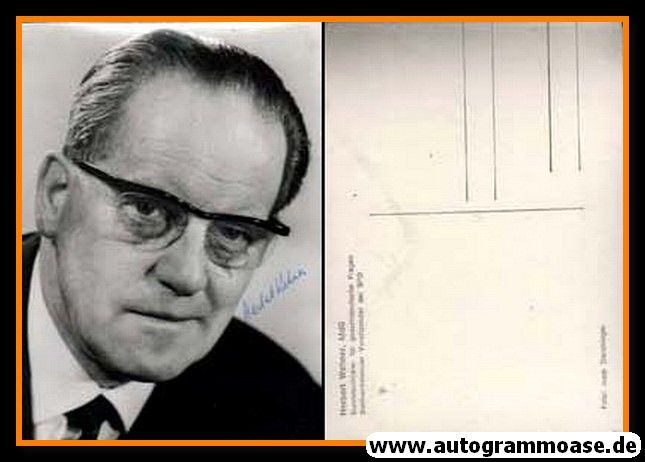 Autogramm Politik | SPD | Herbert WEHNER | 1960er (Portrait SW) 2
