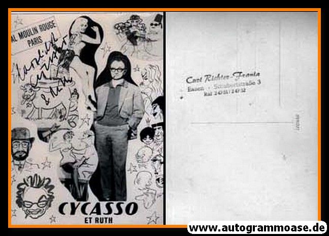 Autogramm Kunst | CYCASSO | 1970er (Portrait SW mit Ruth) 3