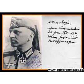 Autogramm Militär | Arthur BOJE | 1940er (Portrait SW) Ritterkreuzträger
