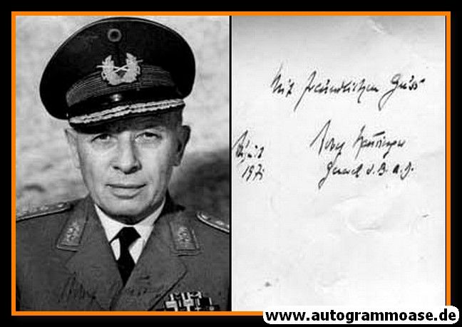Autogramm Militär | Adolf HEUSINGER | 1950er (Portrait SW) Generalinspekteur