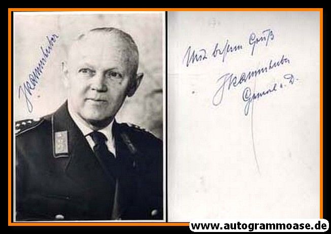 Autogramm Militär | Josef KAMMHUBER | 1950er (Portrait SW) General Luftwaffe