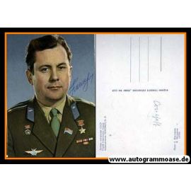 Autogramm Raumfahrt (UdSSR) | Pawel POPOWITSCH | 1960er (Portrait Color) 2