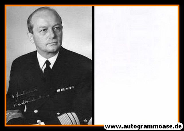 Autogramm Militär | Gert JESCHONNEK | 1960er (Portrait SW) Vizeadmiral