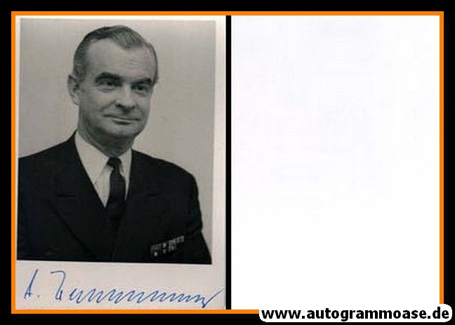 Autogramm Militär | Armin ZIMMERMANN | 1970er (Portrait SW) Admiral