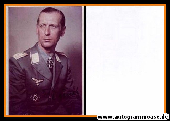 Autogramm Militär | Wilhelm SCHMALZ | 1950er Foto (Portrait Color) Generalleutnant 