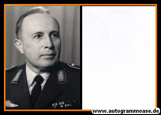 Autogramm Militär | Walter ROOS | 1960er (Portrait SW) Generalmajor