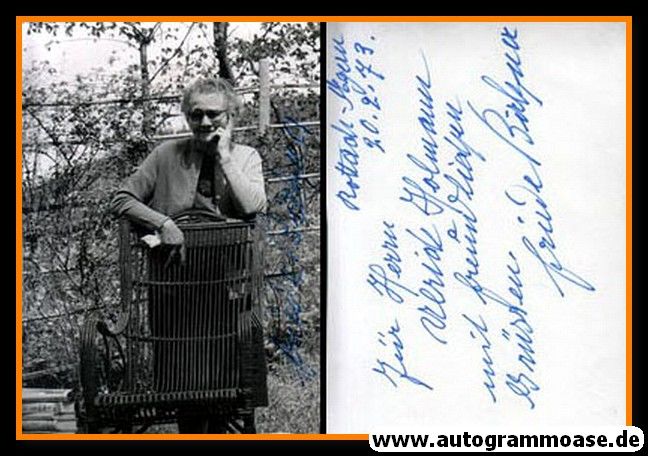 Autogramm Literatur | Friede BIRKNER | 1970er Foto (Portrait SW)