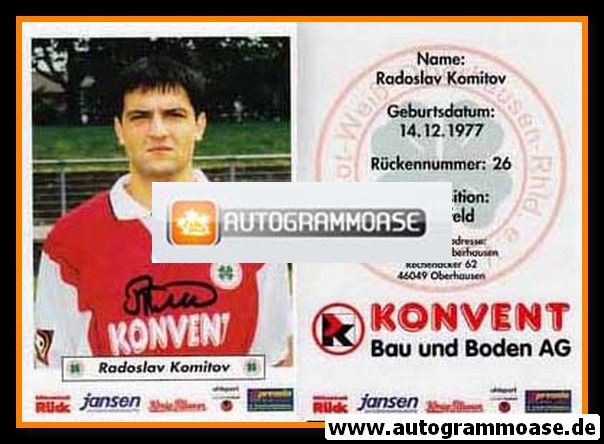 Autogramm Fussball | Rot-Weiss Oberhausen | 2000 | Radoslav KOMITOV