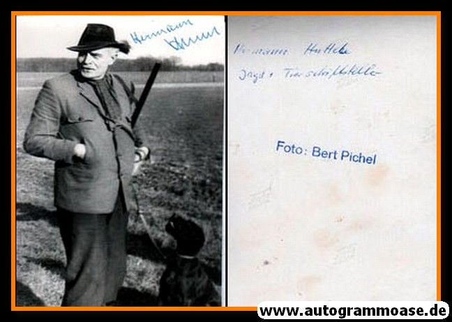 Autogramm Literatur | Hermann HUTTEL | 1960er Foto (Portrait SW)