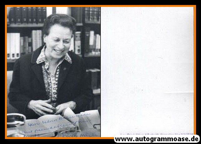 Autogramm Literatur | Karla HÖCKER | 1970er (Portrait SW)