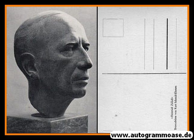 Autogramm Literatur | Heinrich ZILLICH | 1970er (Portrait SW) Büste