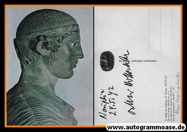 Autogramm Kunst | Oskar KOKOSCHKA | 1970er (Statue Wagenlenker)