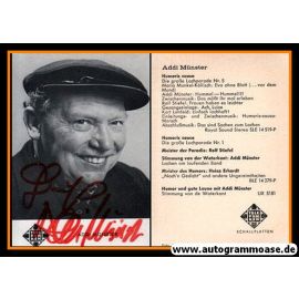 Autogramm Comedy | Addi MÜNSTER | 1970er "Humoris Causa" (Portrait SW) Telefunken 2