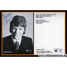 Autogramm Schlager | Buddy CAINE | 1971 "Diese Träume" (Portrait SW CBS)