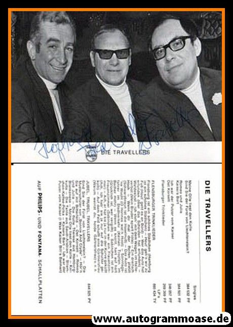 Autogramm Schlager | DIE TRAVELLERS | 1970er (Portrait SW Philips)