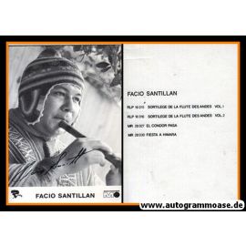 Autogramm Instrumental (Pan-Flöte) | Facio SANTILLAN | 1970er (Portrait SW) Metronome