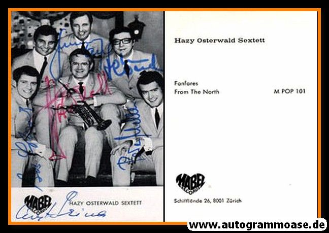Autogramme Orchester | HAZY OSTERWALD SEXTETT | 1970er (Portrait SW) Mabel