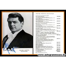 Autogramm Klassik | Heinz HOPPE | 1968 "Lustige Witwe" (Portrait SW) Polydor
