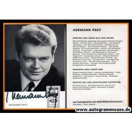 Autogramm Klassik | Hermann PREY | 1970er (Portrait SW) Electrola