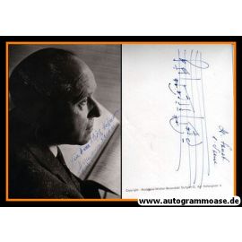 Autogramm Komponist | Hermann REUTTER | 1960er (Portrait SW) + Notenzitat