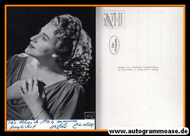 Autogramm Klassik | Hilde ZADEK | 1960er (Portrait SW) Fayer