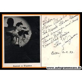 Autogramm Violine (?) | Jean GARAN (?) | 1970er (Portrait SW) Jancsi O Cigano