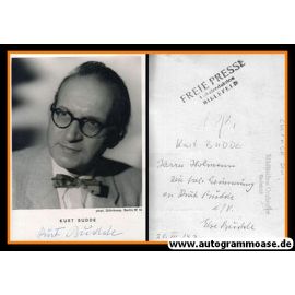Autogramm Dirigent | Kurt BUDDE | 1960er (Portrait SW) Dührkoop